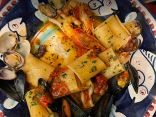 client dish1 a beautiful fish pasta plate