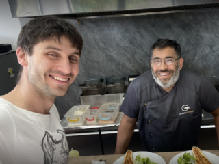 client with the chef A client with our Chef